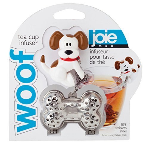 Harold Import Company Joie Woof Tea Infuser, Dog and Bone, Silver - 2 Pack N2