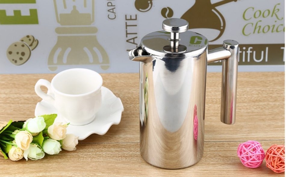 AOWIN Stainless Steel French Coffee Maker Coffee with Double Wall (800ml) N5