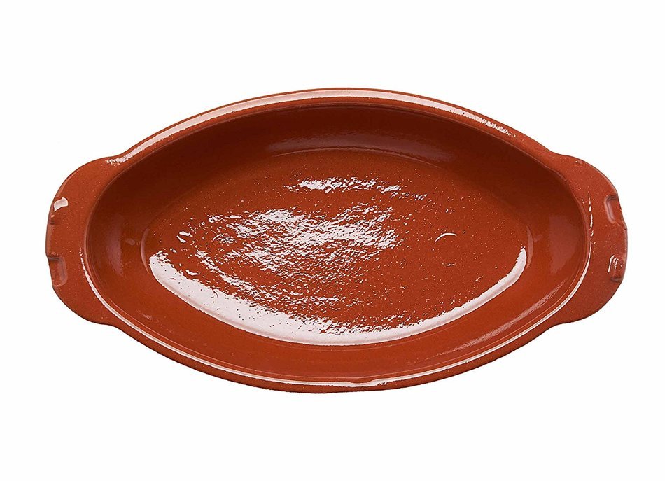 Costa del Sol Handmade Ceramic Spanish Glazed Chicken Pot, Rust