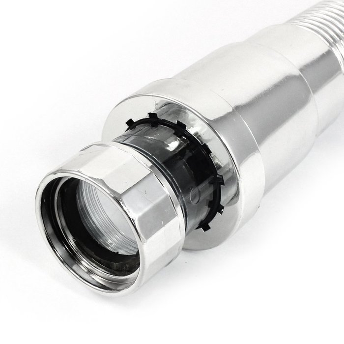 uxcell Plastic Bathroom Washing Machine Washer Drain Hose Pipe Silver Tone