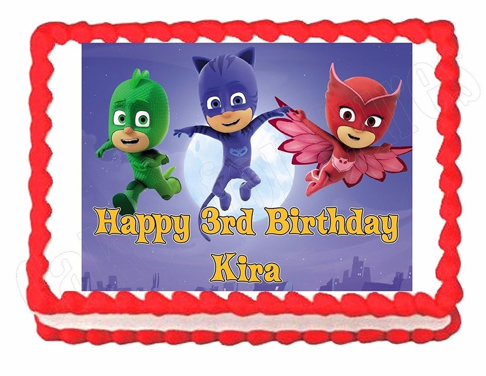 PJ Masks party edible cake image cake topper frosting sheet
