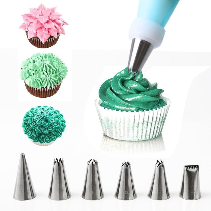 Piping Tips, MCIRCO Cake Decorating Supplies 57-piece Stainless Steel Cookies Cupcake Decorating Kits Frosting... N9