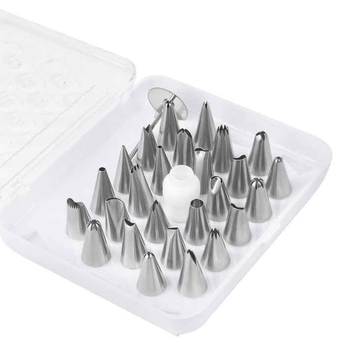 Piping Tips, MCIRCO Cake Decorating Supplies 57-piece Stainless Steel Cookies Cupcake Decorating Kits Frosting... N10