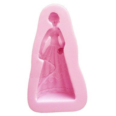Sher Silicone Cake Topper Mold Bride Shape Silicone Chocolate Mold For Wedding Cake Decorating Arts & Crafts N2