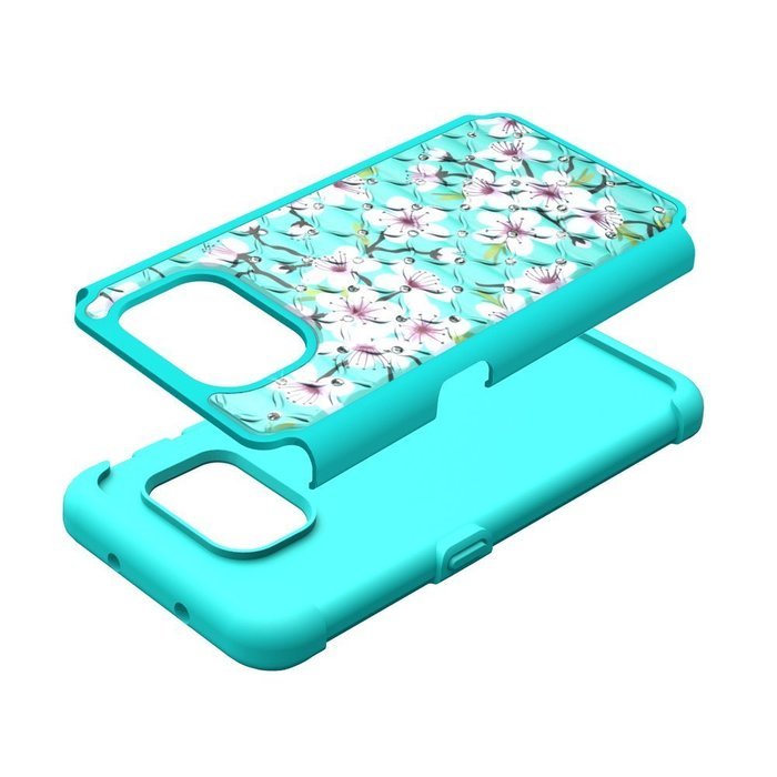 Galaxy S7 Edge Case, HLCT Rugged Shock Proof Dual-Layer Case for Samsung Galaxy S7 Edge (2016) (Green White A) N9