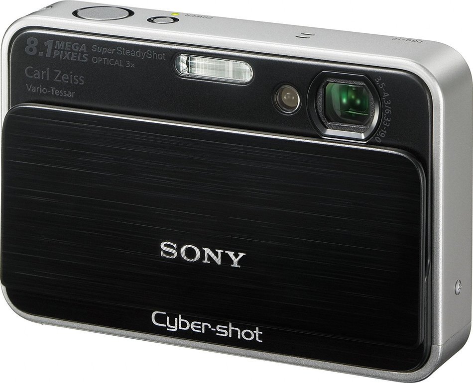 Sony Cybershot DSC-T2 8MP Digital Camera with 3x Optical Zoom (Black) N22