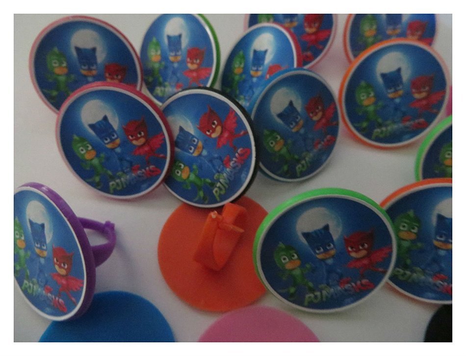 12 Pj Masks Group Rings cupcake toppers birthday party favor cake toys Catboy