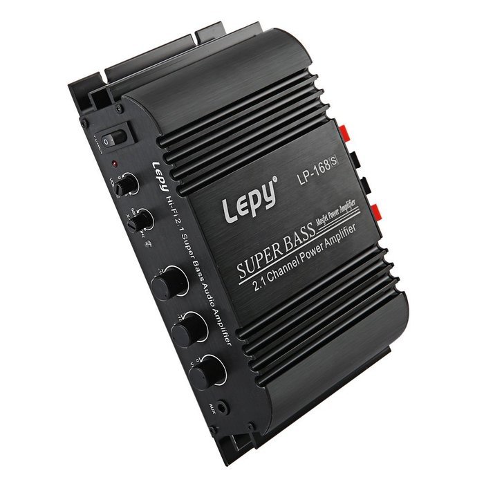 Robolife 2.1 Channel Mini Hi-Fi Stereo Bass Output Power Amplifier Black US Plug N5