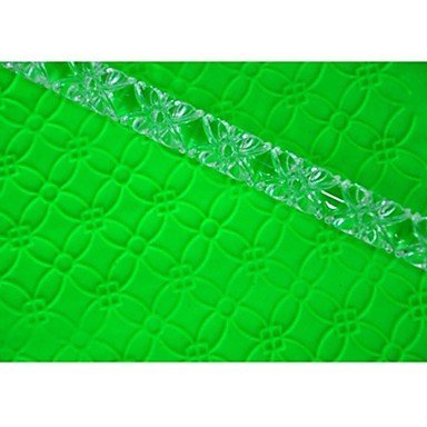 Sher FOUR-C Cookie tools Embossing Rolling Pin for Cupcake Design Color Transparent, 1PCS