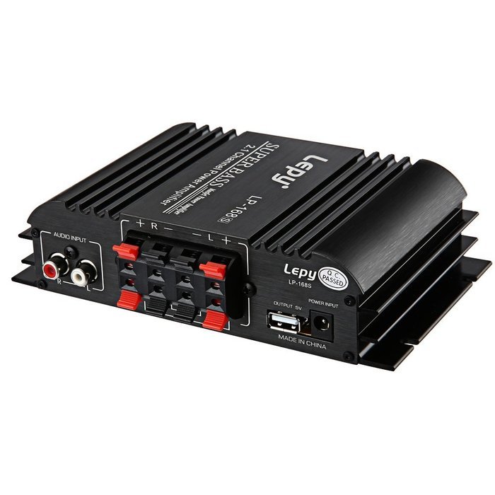 Robolife 2.1 Channel Mini Hi-Fi Stereo Bass Output Power Amplifier Black US Plug N6