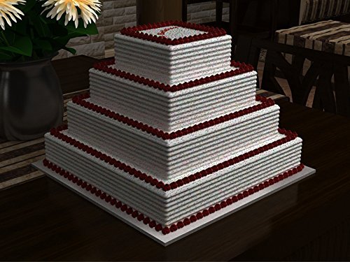 Euro Tins multi layer cake pans wedding cake pan Square 4 tier 5" deep cake tin set