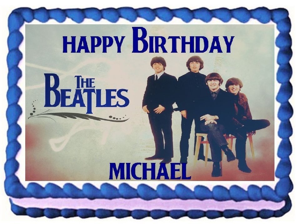 The Beatles Edible Frosting Sheet Cake Topper - 1/4 Sheet