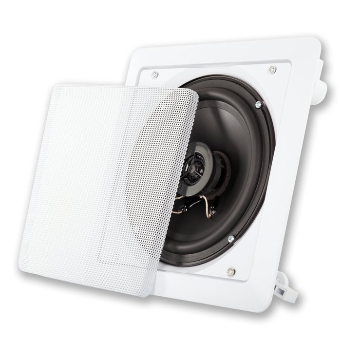 Acoustic Audio LC265i 6.5-Inch Square 2 Way Speaker (White)