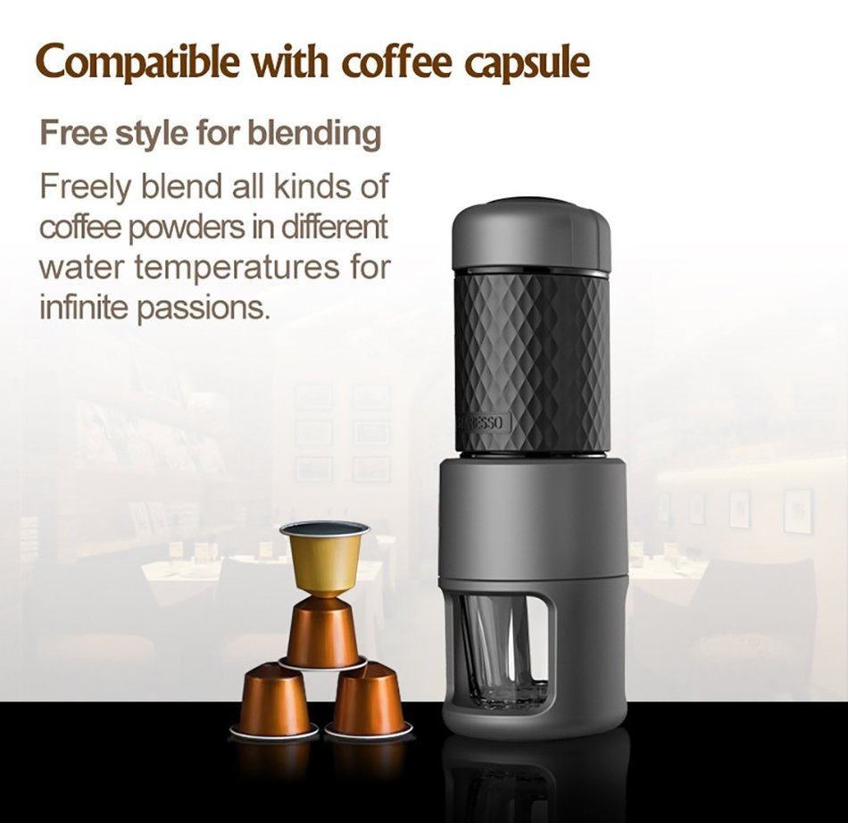 Staresso Coffee Maker with Espresso, Cappuccino, Quick Cold Brew All in One (SP-200 Black) N15