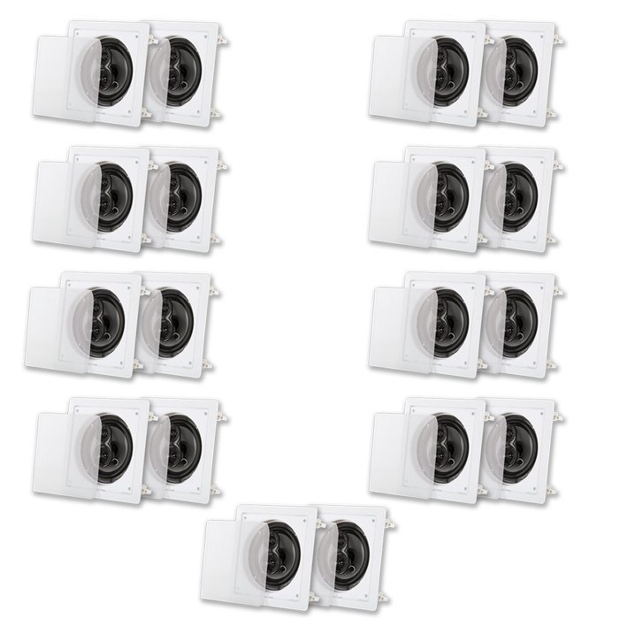 Acoustic Audio CS-I63S In Wall / Ceiling 6.5" Speakers 9 Pair Pack 3 Way 5400 Watt CS-I63S-9PR