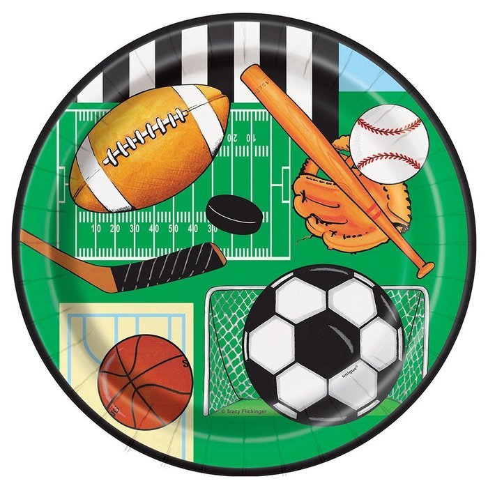 Cardboard Classic Sports Cake Bunting Topper N2
