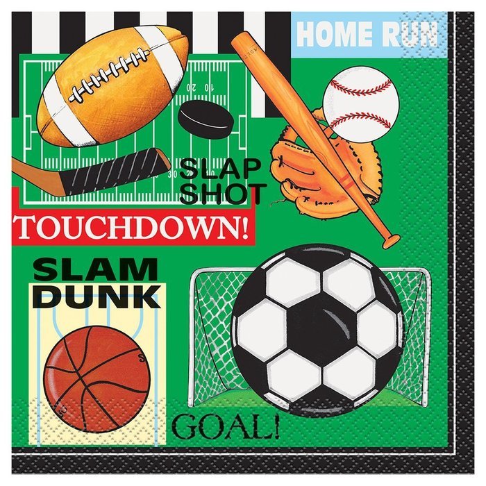 Cardboard Classic Sports Cake Bunting Topper N4