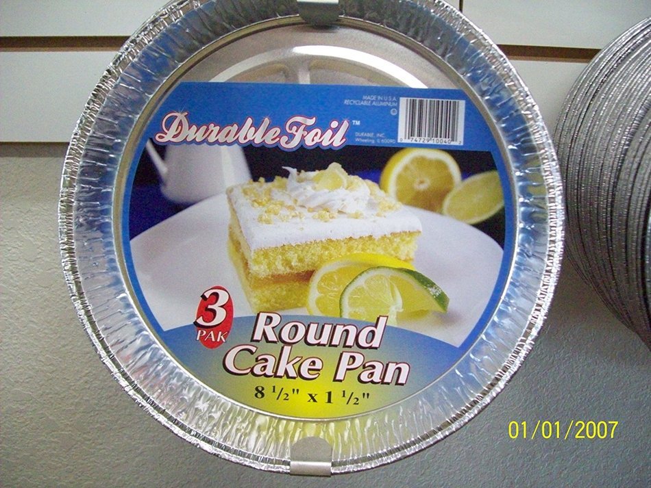 Durable Foil Round Cake Pans 3 packs of 3 = 9 pans