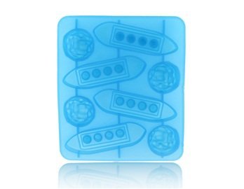 Titanic Ocean Liner and Iceberg Shaped Ice Cube Trays Ice Mold Ice Maker (Blue)