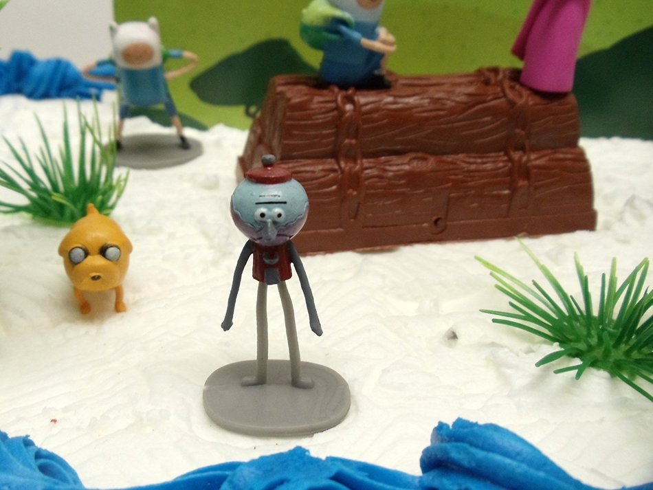 Adventure Time and Regular Show Birthday Cake Topper Set Featuring Finn, Jake, Princess Bubblegum, Ice King and...