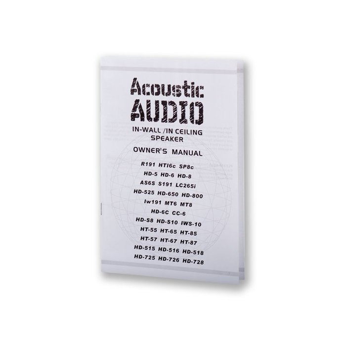 Acoustic Audio HDS8 8-Inch In Wall Kevlar Subwoofer (White) N3