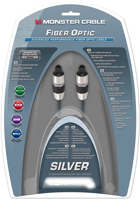 Monster Silver Advanced Performance Fiber Optic Audio Cable - 8 ft. N2