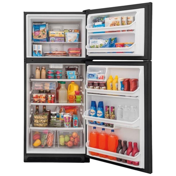 Refrigerator Frigidaire Top Freezer 18 cu ft White or Black Kitchen Appliance