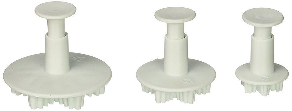 Longzang 3-Piece Decorating Fondant Embossing Tool Snow Flower Plunger Cake Cutter N2