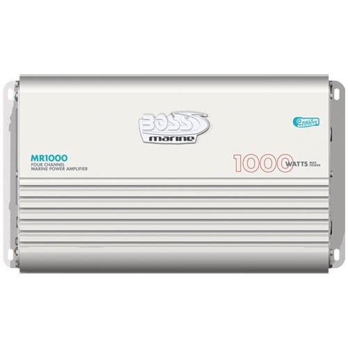 Boss Mr1000 Marine Amplifier . 1000 W Pmpo . 4 Channel . Bridgeable . 102 Db Snr . 0% Thd . Mosfet Power Supply...