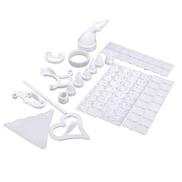 Carlie 100 Pieces DIY Cake Decoration Kit Eco-friendly Mold Cookie Biscuit Cupcake Decorating Kit With Box Packing N2