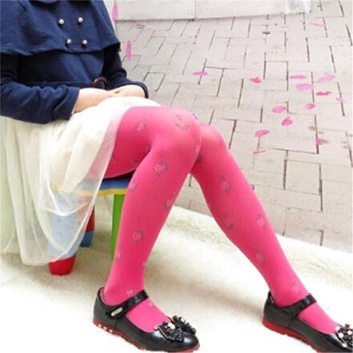 Banggood Kids Girl Stocking Embroidery Velvet Transparent Pantyhose Legging 1 Pair N3