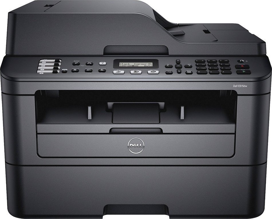 Dell - E515dw Wireless Black-and-White All-In-One Laser Printer - Black