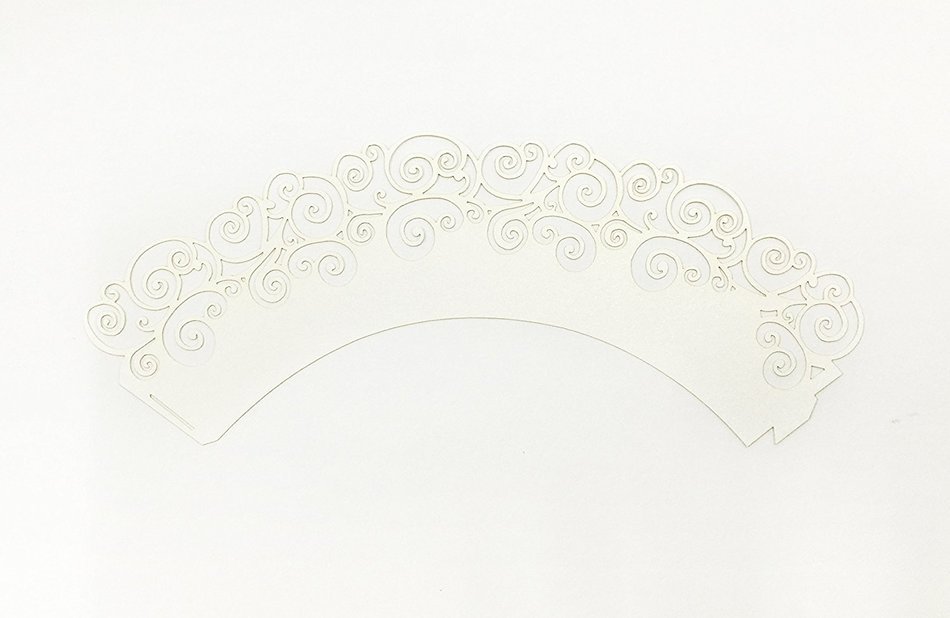 HUAL Cupcake Wrappers 50 Filigree Artistic Bake Cake Paper Cups Wave Lace Laser Cut Liner Baking Cup Muffin Case... N2