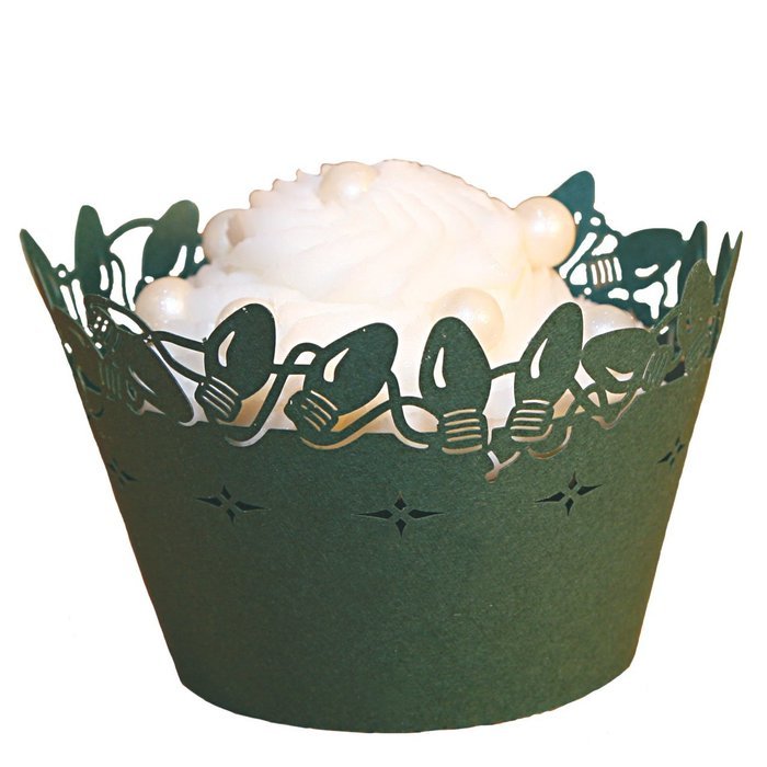 Filigree Regular Cupcake Wrapper, White, 12 pack N2