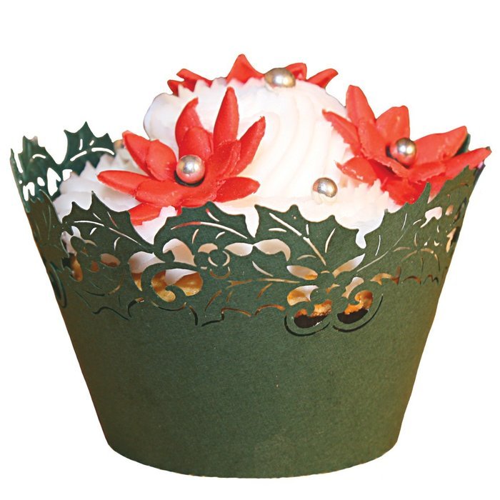 Filigree Regular Cupcake Wrapper, White, 12 pack N3