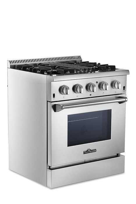 Thorkitchen HRD3088U 30" Freestanding Professional Style Dual Fuel Range with 4.2 cu. ft. Oven, 4 Burners, Convection...