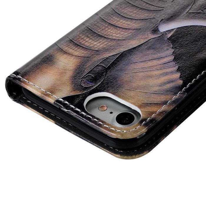 iPhone 7 Case (4.7 inch) - Wallet Folio Flip Premuim PU Leather Case Colorful Print Design with Stand Magnetic... N56