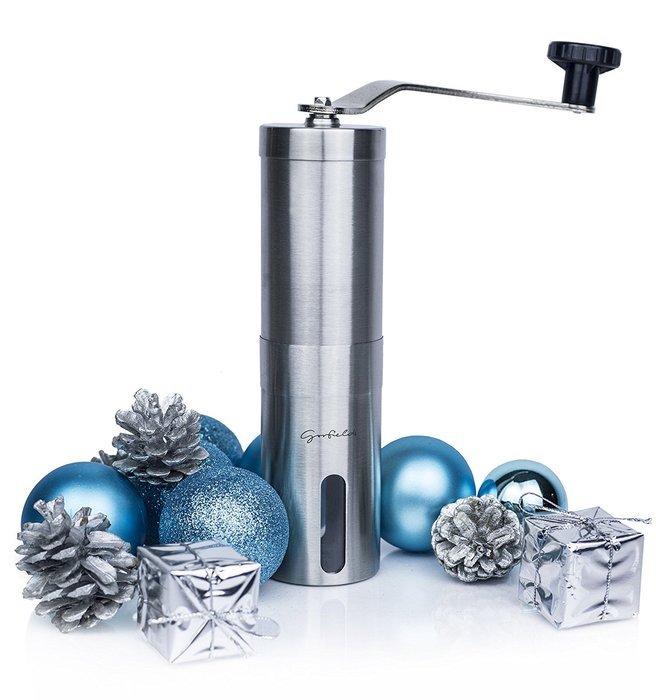 Gorfields Manual Coffee Grinder &ndash; Maker of Single Cup Brew &ndash; Adjustable Hand Crank, Conical Burr, Fine to Coarse... N6