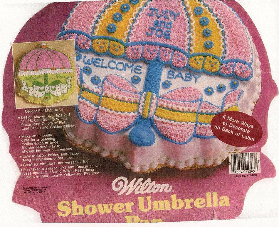 Wilton Cake Pan: Shower Umbrella (2105-2293, 1984)