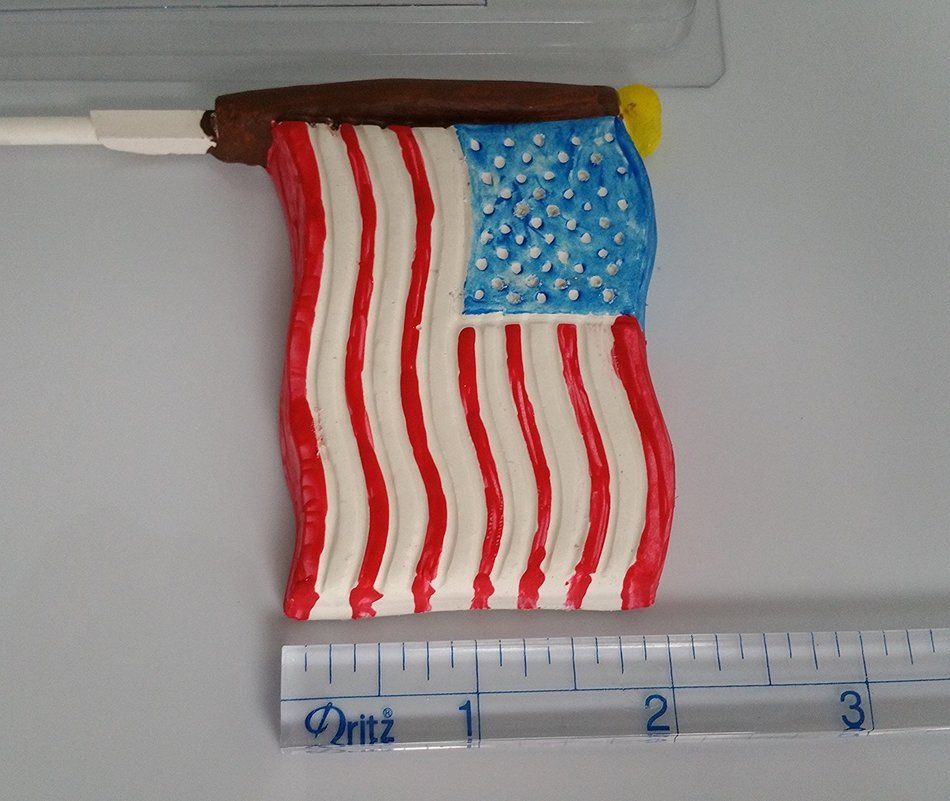 American Flag Lollipop Candy Mold AO270 All Occasion Chocolate Candy Mold