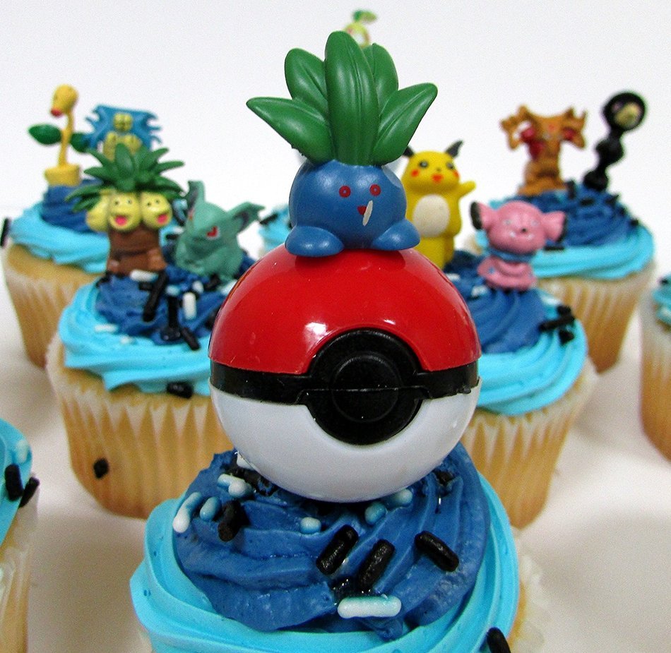 POKEMON 24 Piece MINI Birthday Party Cupcake Topper Set
