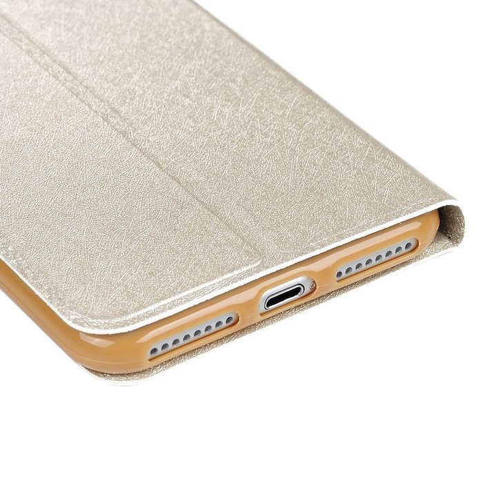 iPhone 7 Plus Case (5.5 inch) - Book Style Flip Stand Silk Pattern Wallet Case Magnetic Smart Closure PU Leather... N21