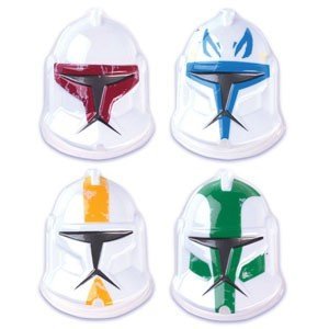 Star Wars Clone Wars Helmet Pop Top Cake Topper 4-pc Set