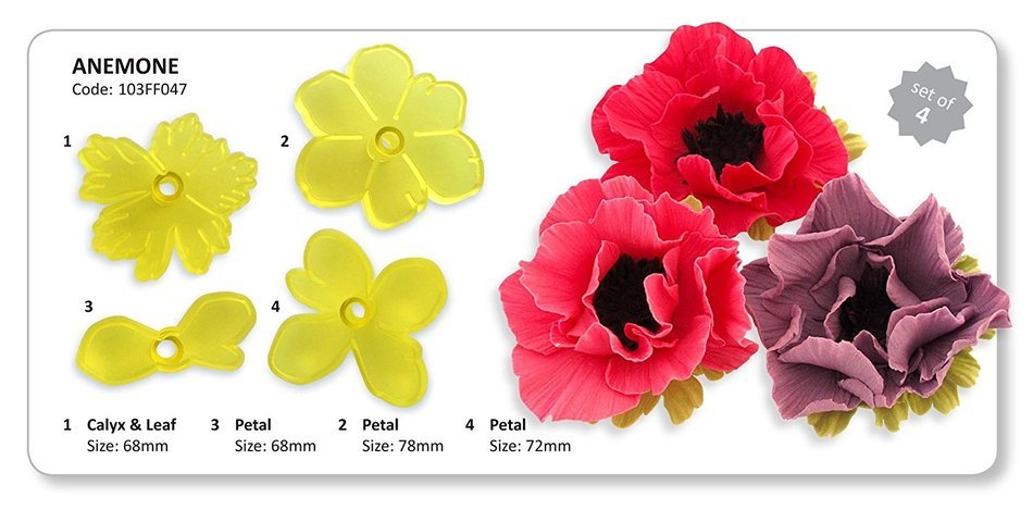 JEM Anemone Cutter, Set of 4, Yellow