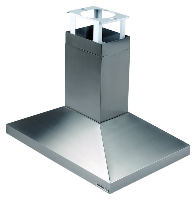 Broan 637004 Island Internal Blower Chimney Mount Range Hood, Stainless Steel, 39.38"