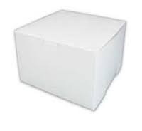 Lot of 50 Bakery or Cake Box WHITE 8x8x4