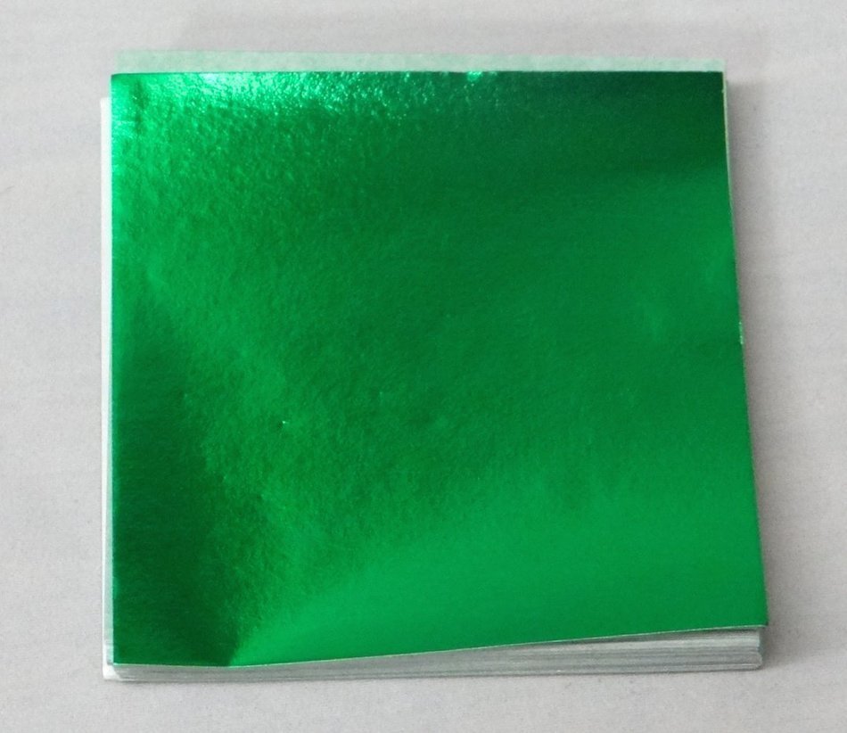 3" x 3" Emerald Green Confectionery Foil Wrappers Candy Wrappers Candy Making Supplies