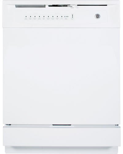 GE GIDDS-632123 Built-In 24" Dishwasher With Front Controls, White, 5 Cycles/5 Options