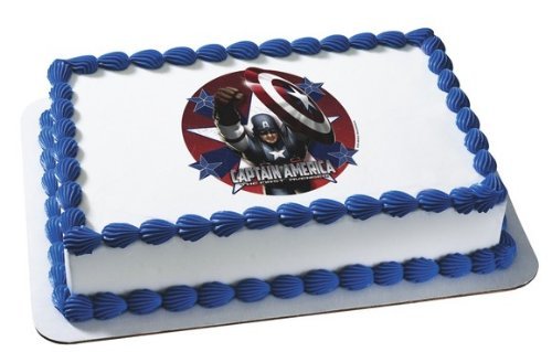 Captain America Edible Cake Topper Decoration