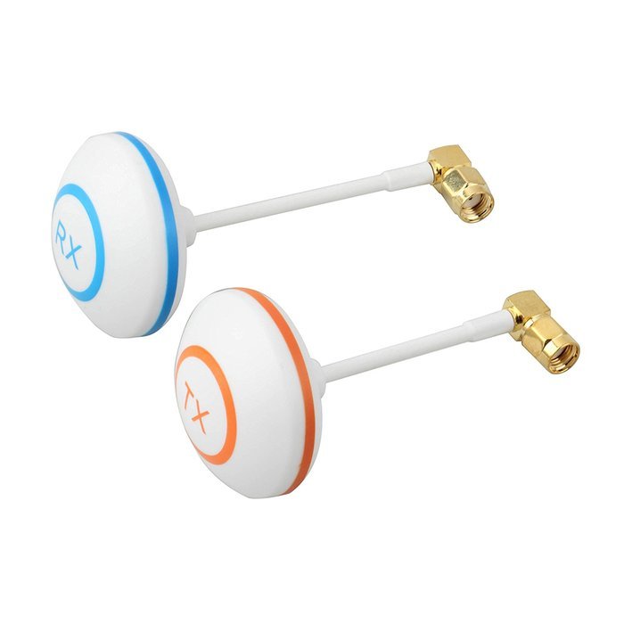 RioRand&reg; 5.8 GHz Circular Polarized Antenna Set TX RX Right Angle SMA Female For DJI(RR-UL07100)